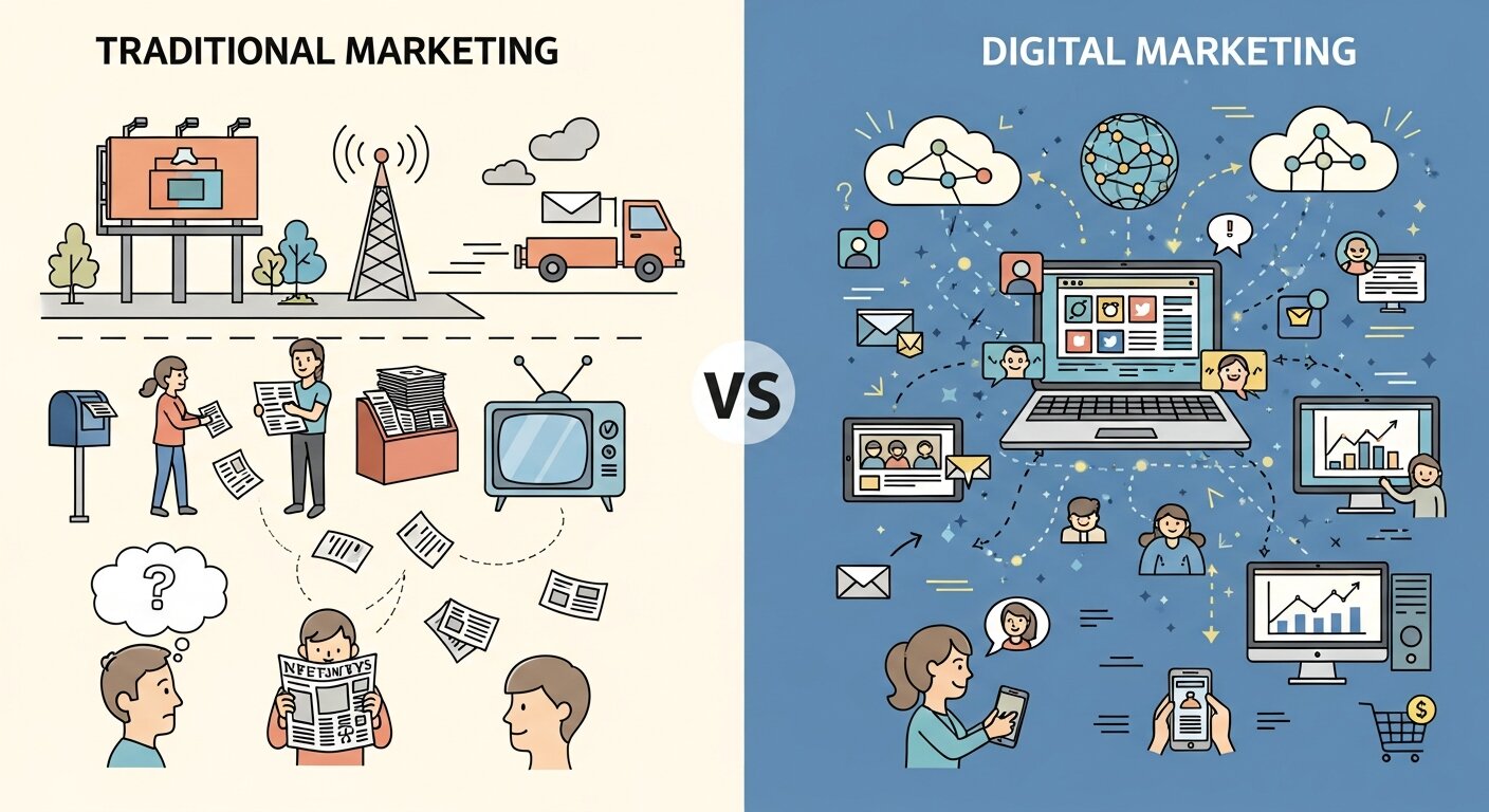 A Brief Comparison With Traditional Marketing