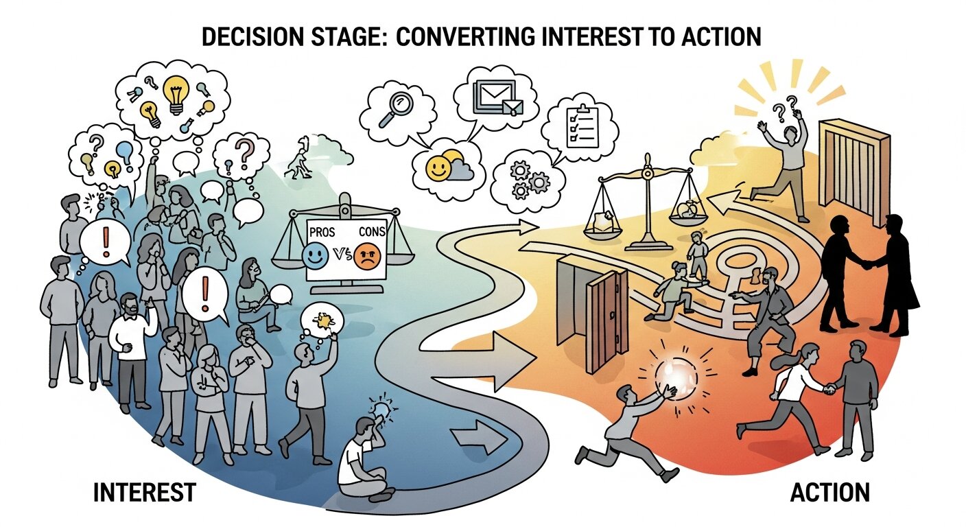 Decision Stage Converting Interest to Action