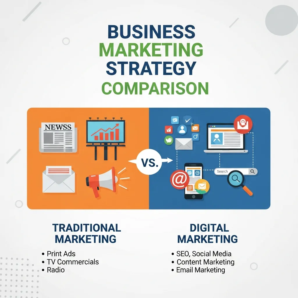 Business marketing strategy comparison