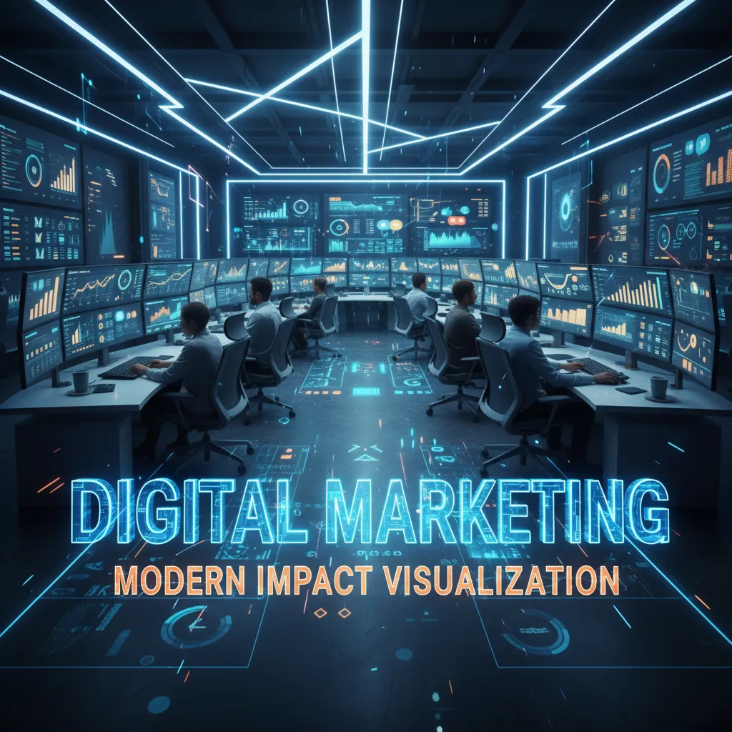 Digital marketing modern impact visualization