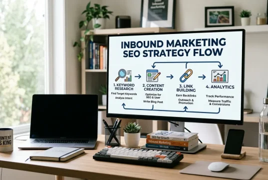 Mastering Inbound Marketing Content SEO for Sustainable Business Growth Inbound marketing SEO strategy flow