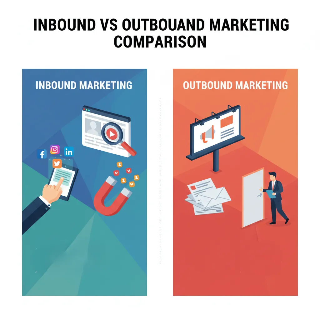 Inbound vs outbound marketing comparison