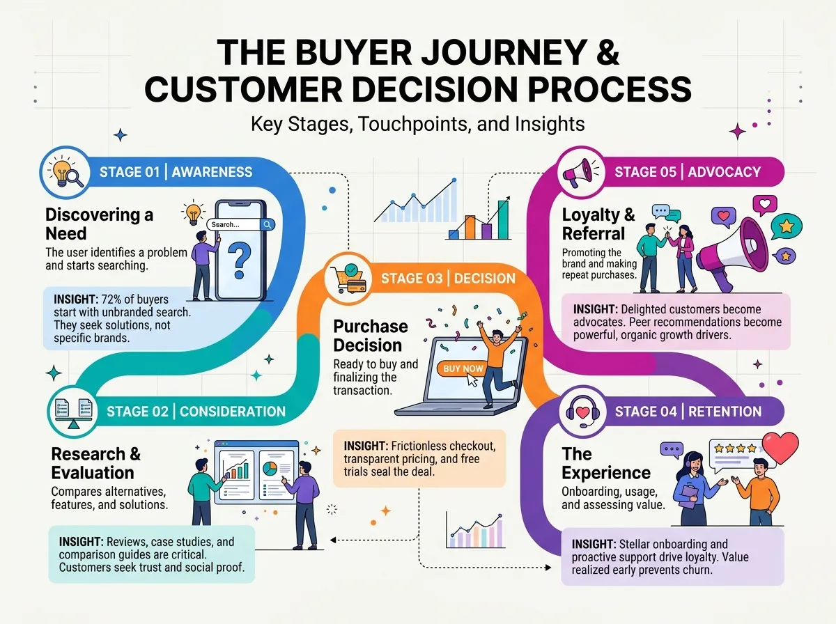 Buyer Journey Insights and the Customer Decision Process