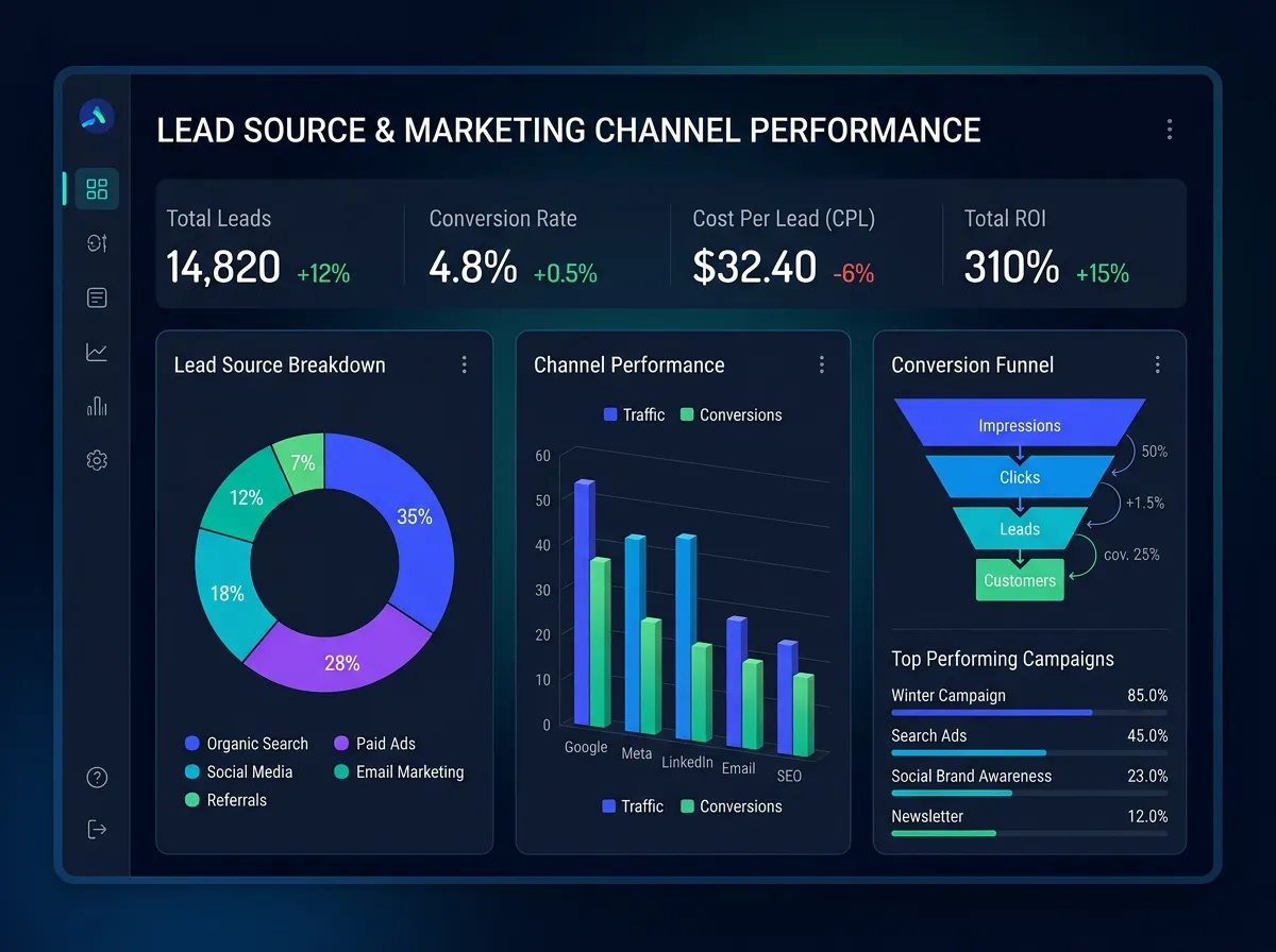 Lead Source Tracking and Marketing Channel Performance